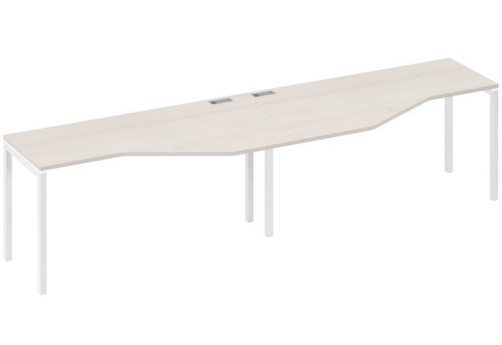 Рабочая станция эргономичная 2х160 Техно Мира Лофт, цвет дуб шамони + белый