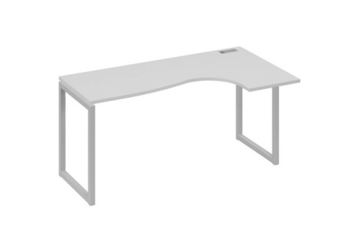 Стол эргономичный правый Мира Одри, цвет серый + серый