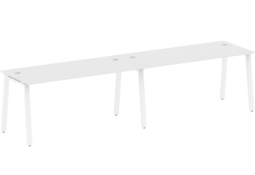 Стол на 2 рабочих места, цвет белый