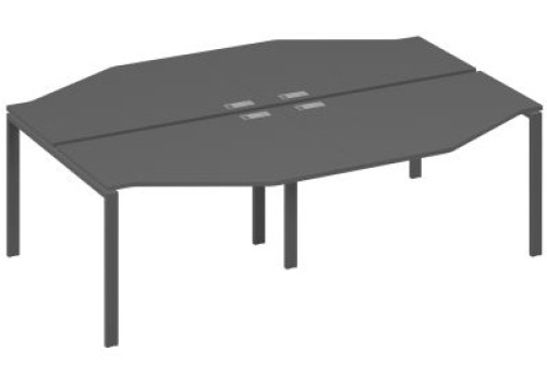 Рабочая станция эргономичная (4х120) Мира Нумо, цвет антрацит премиум + антрацит