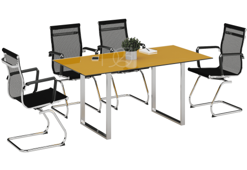 Стол для переговоров, цвет желтый