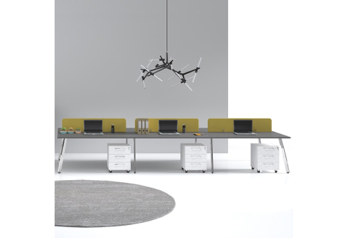 Стол на 6 рабочих мест Скания, цвет графит