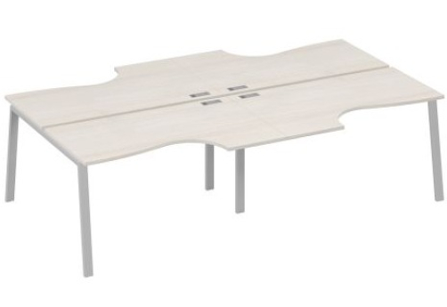 Станция рабочая эргономичная 4х140 Мира Трио, цвет дуб шамони + серый