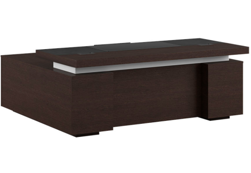 Стол письменный с тумбой и приставкой, цвет венге