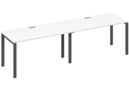 Рабочая станция (2х140) Мира Нумо, цвет белый премиум + антрацит
