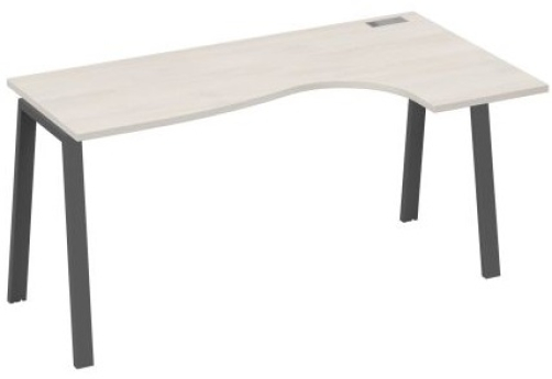 Стол эргономичный правый Мира Трио, цвет дуб шамони + антрацит