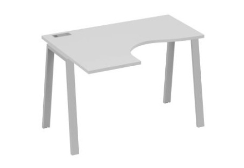 Стол эргономичный левый Мира Трио, цвет серый + серый