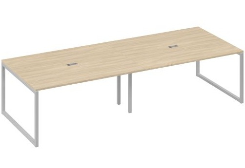 Стол для переговоров прямоугольный Мира Одри, цвет дуб скандинавский + серый