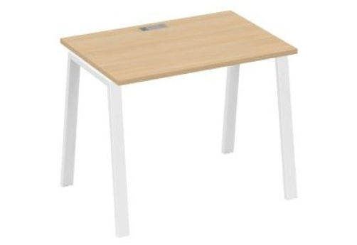 Стол письменный Мира Трио, цвет натуральный дуб + белый