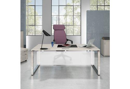 Стол рабочий прямой Оскар, цвет слоновая кость