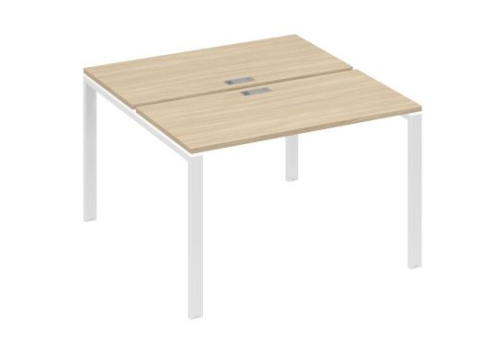 Рабочая станция (2х120) Мира Нумо, цвет дуб скандинавский + белый