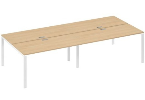 Рабочая станция (4х160) Мира Нумо, цвет натуральный дуб + белый