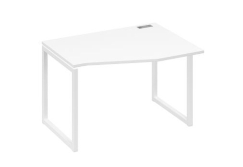 Стол эргономичный правый Мира Одри, цвет белый премиум + белый