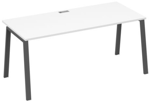 Стол письменный Мира Трио, цвет белый премиум + антрацит