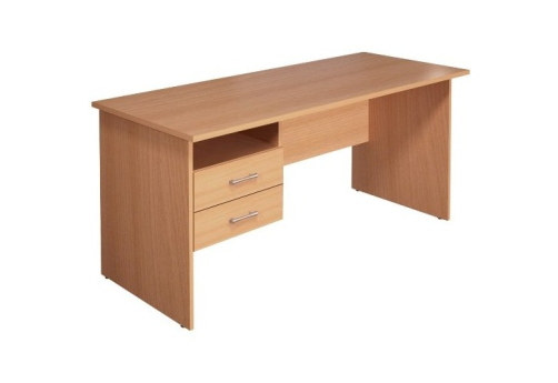 Стол рабочий с тумбой, цвет бук