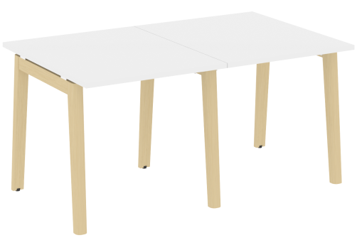 Стол для переговоров (2 столешницы), цвет белый