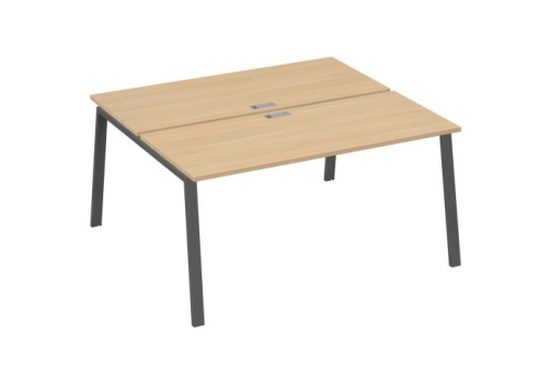 Рабочая станция 2х160 Мира Трио, цвет натуральный дуб + антрацит