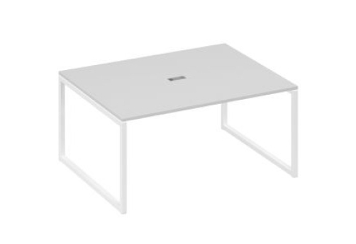 Стол для переговоров прямоугольный Мира Нумо, цвет серый + белый