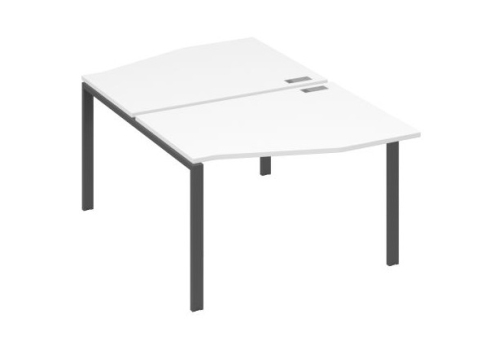 Рабочая станция эргономичная (2х120) Мира Нумо, цвет белый премиум + антрацит