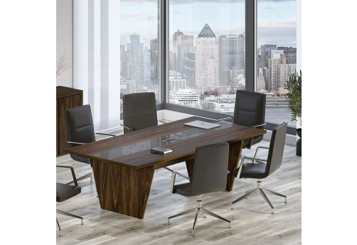 Стол для переговоров Дисент, цвет орех + графит