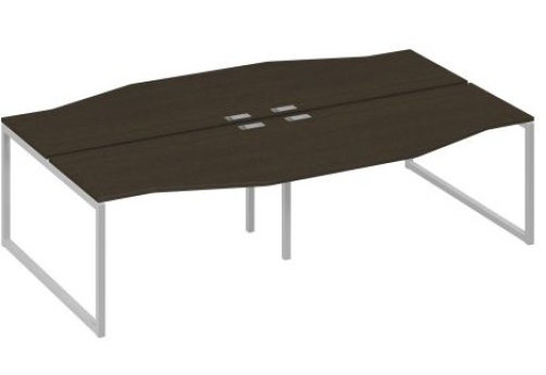 Рабочая станция эргономичная (4х140) Мира Одри, цвет венге + серый