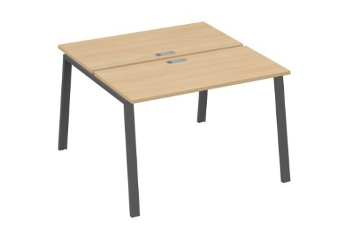 Рабочая станция 2х120 Мира Трио, цвет натуральный дуб + антрацит