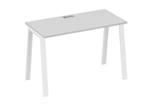 Стол письменный Мира Трио, цвет серый + белый