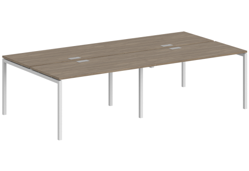 Рабочая станция Индиго Форт, цвет дуб темный + белый