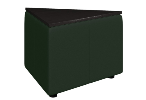 Стол треугольный, цвет темно-зеленый