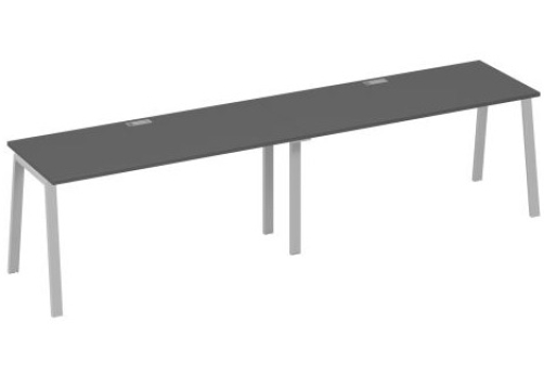 Рабочая станция 2х160 Мира Трио, цвет антрацит премиум + серый