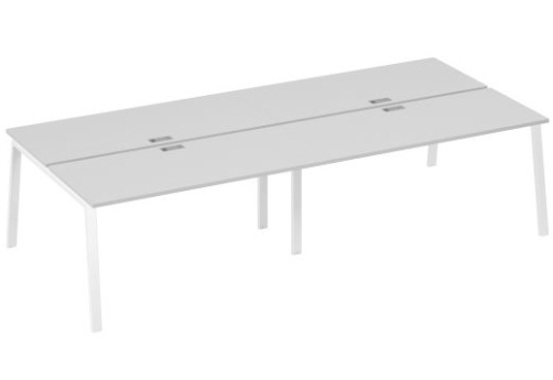 Рабочая станция 4х160 Мира Трио, цвет серый + белый