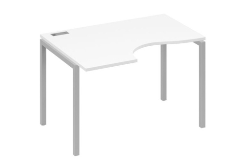 Стол эргономичный левый Классика Мира Лофт, цвет белый премиум + серый