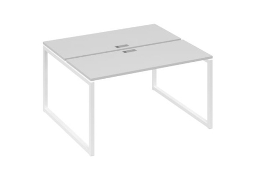 Рабочая станция (2х140) Мира Одри, цвет серый + белый