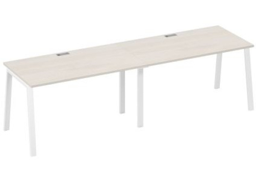 Рабочая станция 2х140 Мира Трио, цвет дуб шамони + белый