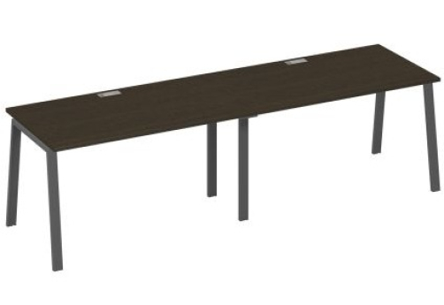 Рабочая станция 2х140 Мира Трио, цвет венге + антрацит