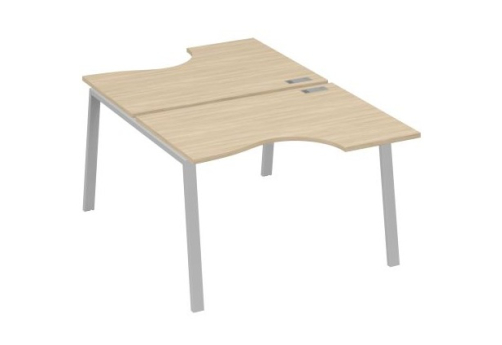 Станция рабочая эргономичная 2х120 Мира Трио, цвет дуб скандинавский + серый