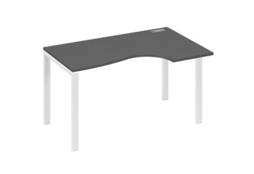 Стол эргономичный правый Мира Нумо, цвет антрацит премиум + белый