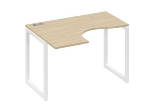Стол эргономичный левый Мира Одри, цвет дуб скандинавский + белый