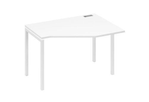 Стол эргономичный правый Техно Мира Лофт, цвет белый премиум + белый