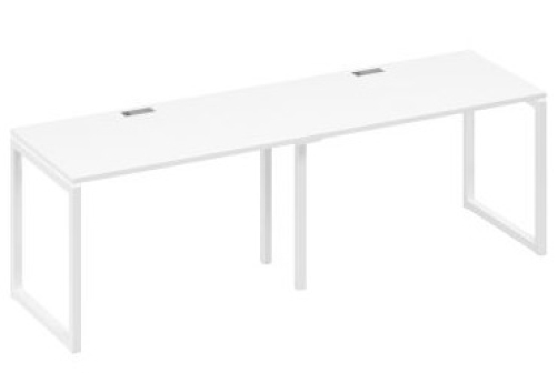 Рабочая станция (2х120) Мира Одри, цвет белый премиум + белый