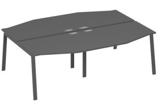 Рабочая станция эргономичная (4х120) Мира Нумо, цвет антрацит премиум + антрацит