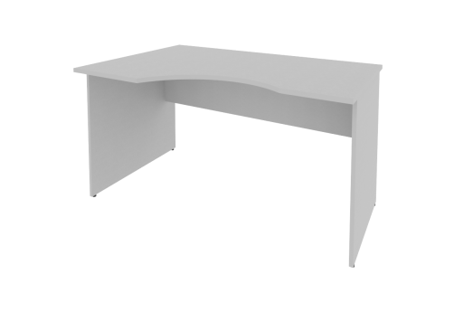 Стол письменный эргономичный левый, цвет серый