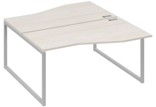 Рабочая станция эргономичная (2х160) Мира Одри, цвет дуб шамони + серый