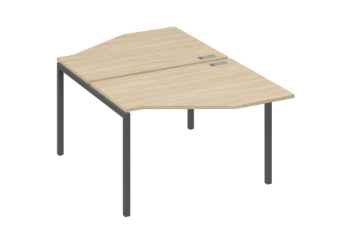 Рабочая станция эргономичная 2х120 Техно Мира Лофт, цвет дуб скандинавский + антрацит