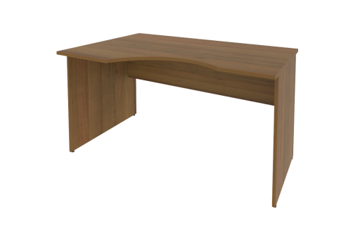 Стол письменный эргономичный левый, цвет орех