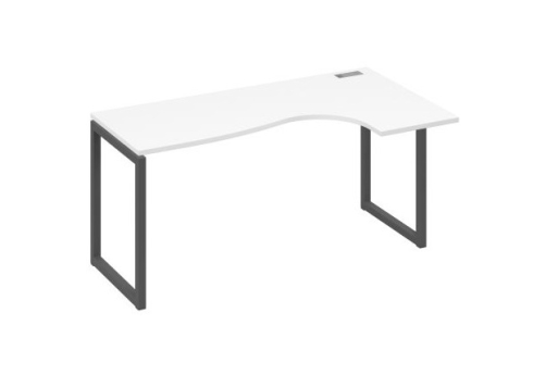 Стол эргономичный правый Мира Одри, цвет белый премиум + антрацит