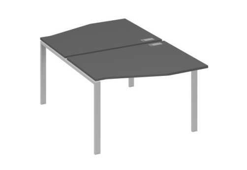 Рабочая станция эргономичная (2х120) Мира Нумо, цвет антрацит премиум + серый