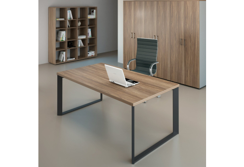 Стол руководителя Марко, цвет светлый дуб + антрацит