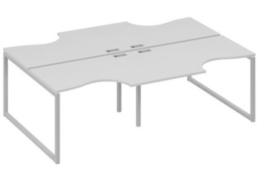 Рабочая станция эргономичная (4х120) Мира Одри, цвет серый + серый