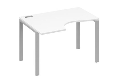 Стол эргономичный левый Мира Нумо, цвет белый премиум + серый
